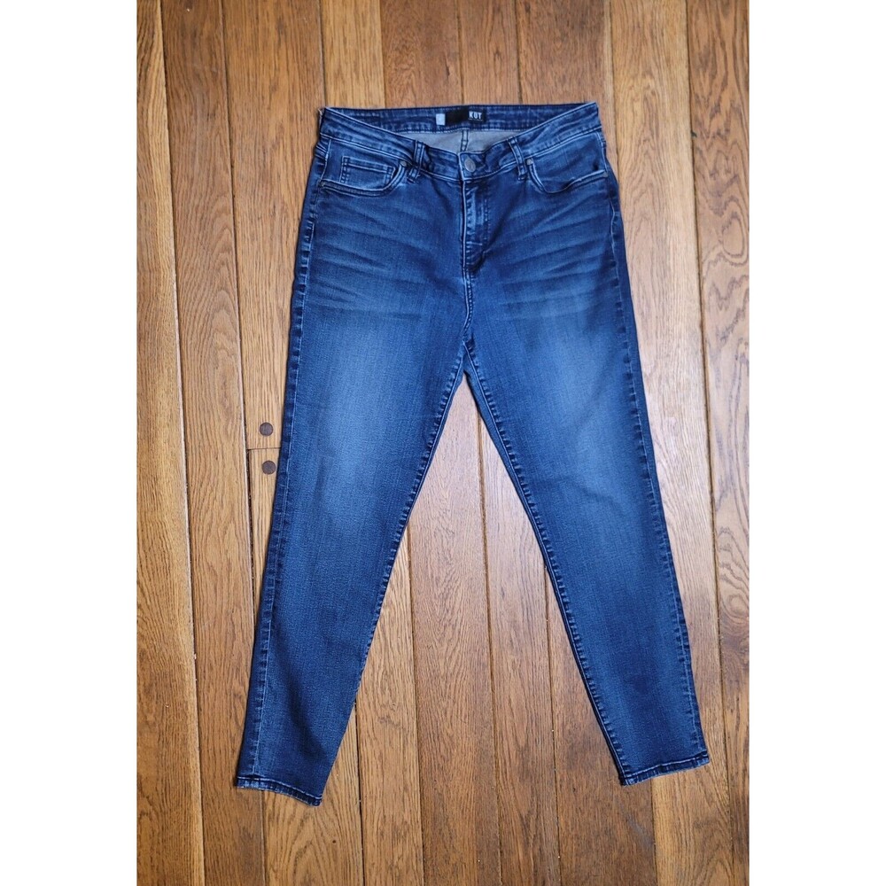 Kut From The Kloth Donna High Rise Ankle Skinny Medium Wash Stretch Denim 12